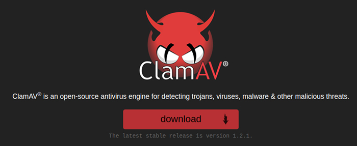 ClamAV　オープンソースのマルウェア検出ソフトの Web ページ 