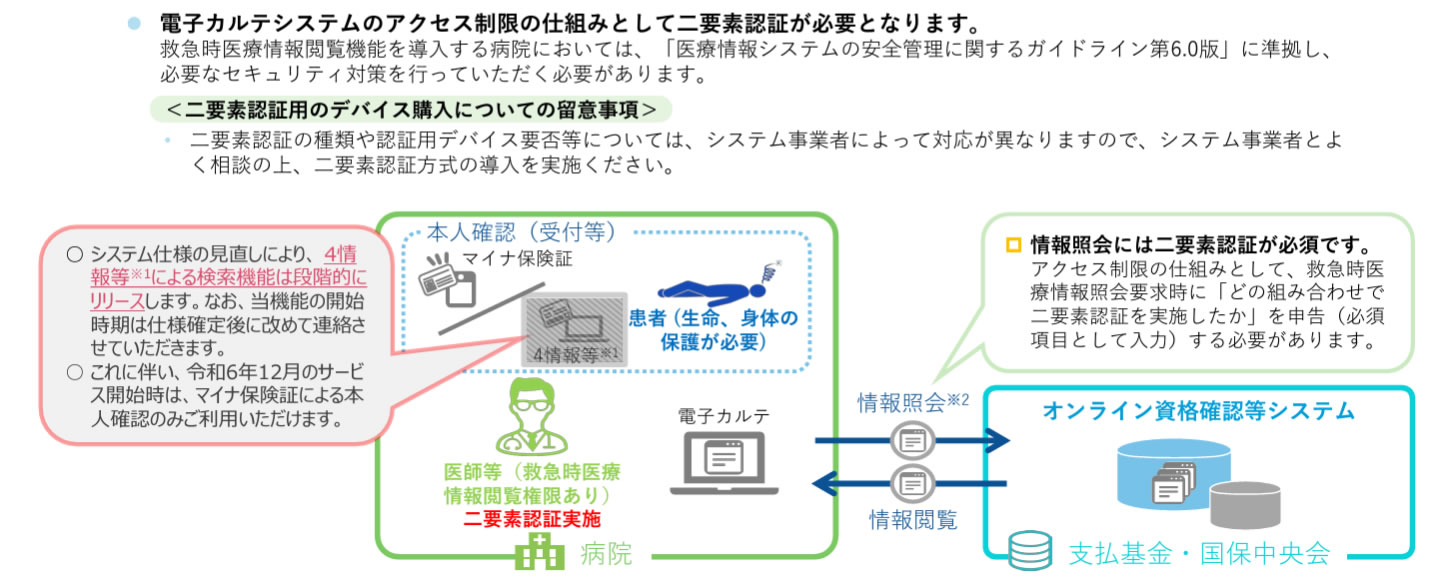  救急時医療情報閲覧機能導入に向けた準備作業の手引きの図 