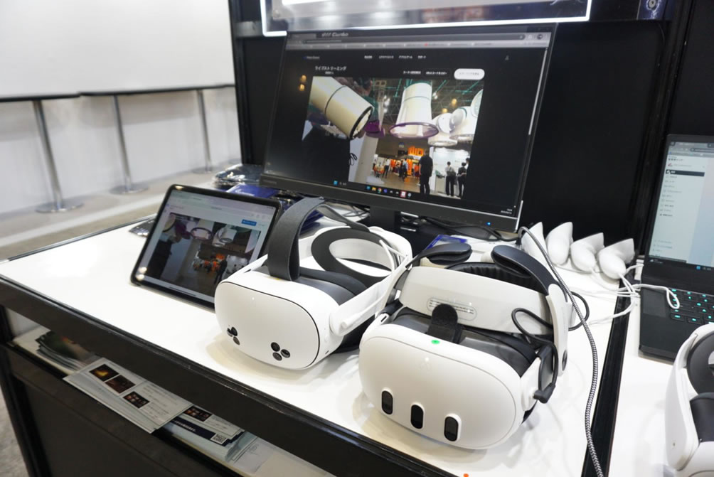 Meta Quest のデバイス ID による認証についての展示風景 