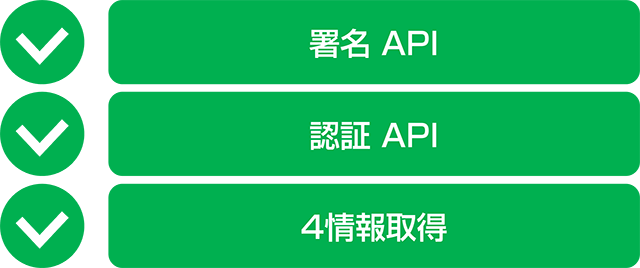 デジタル認証アプリが提供するすべての機能に対応します