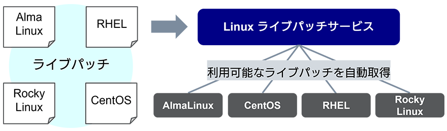 利用可能なライブパッチを自動適用