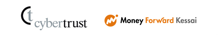  サイバートラストとマネーフォワードケッサイ株式会社のロゴマーク 