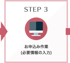 お申込み作業（必要情報の入力）